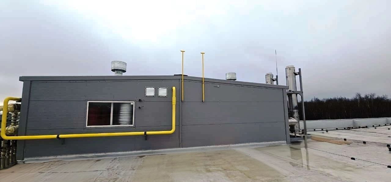 Крышная газовая котельная на конденсационных котлах КБМК-5